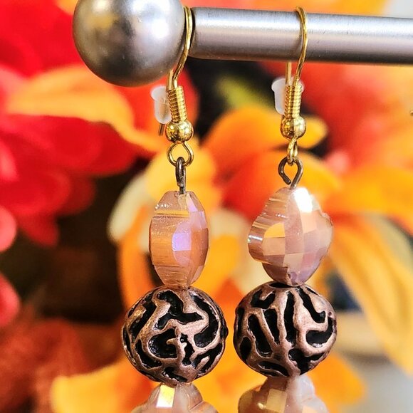 Wine Country Contemporary Handmade Earrings - Picture 3 of 4